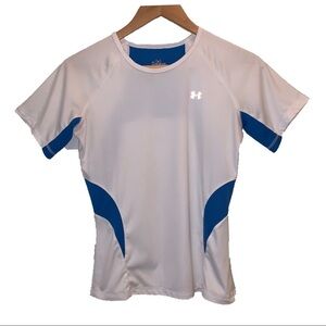 Under Armour Athletic T-shirt Women’s Size Medium White and Blue